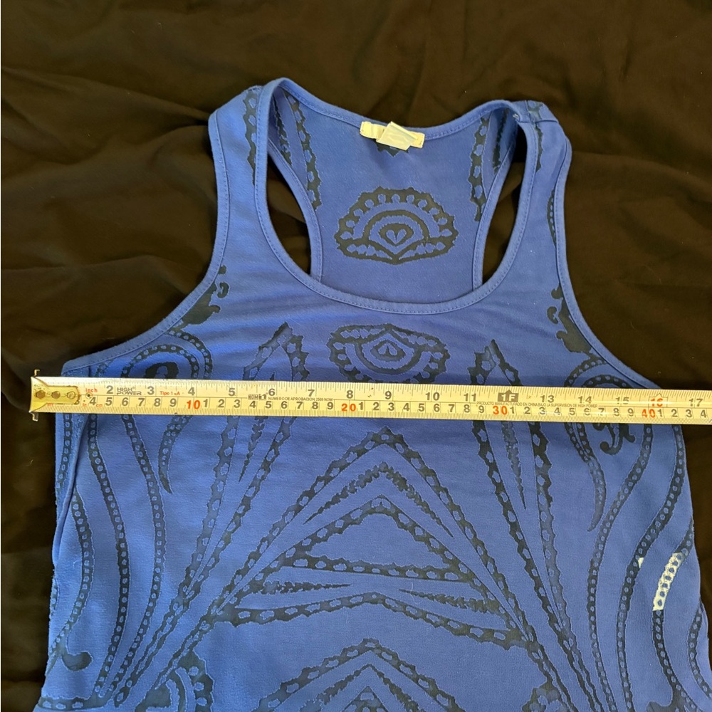 Bar III Royal Blue Patterned Racerback Tank Top - Picture 8 of 9